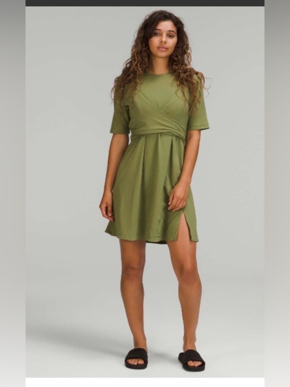 Lululemon Cotton Wrap-Front T-Shirt Dress Size 4